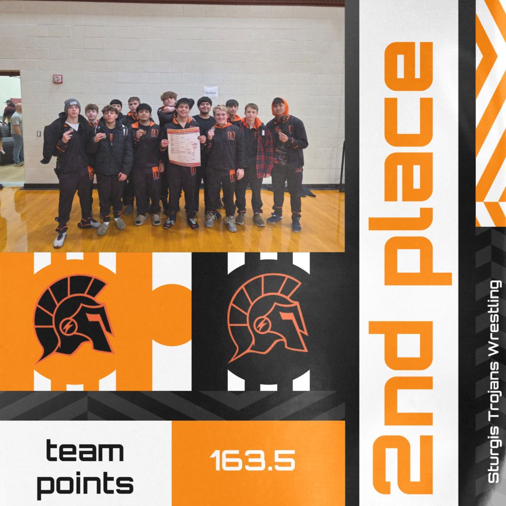 Sturgis boys and girls wrestling teams in action